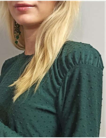 Haut en coton manches longues col rond Ludovica