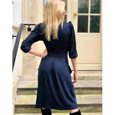 Robe drapée manches 3/4 en jersey...