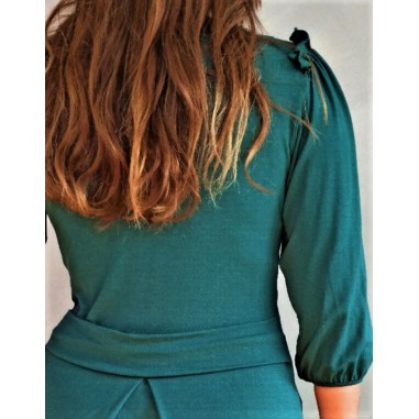 Robe drapée manches 3/4 en jersey...