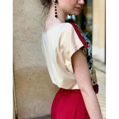 Haut en jersey imprimé manches...