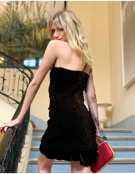 Robe en velours de soie Ambre