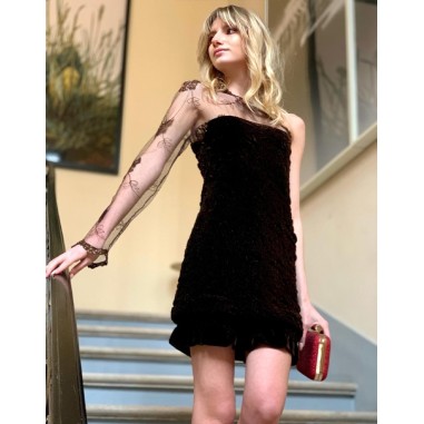 Robe en velours de soie Ambre Robe en velours de soie Ambre