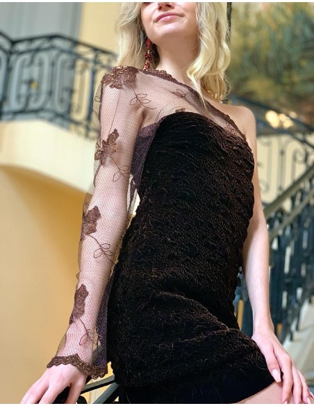 Robe en velours de soie Ambre