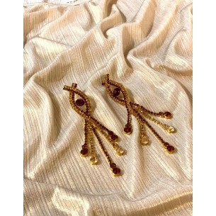 Boucles d'oreilles en cristal cognac Doriana 2