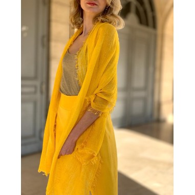 Lucia Yellow Iridescent Shawl