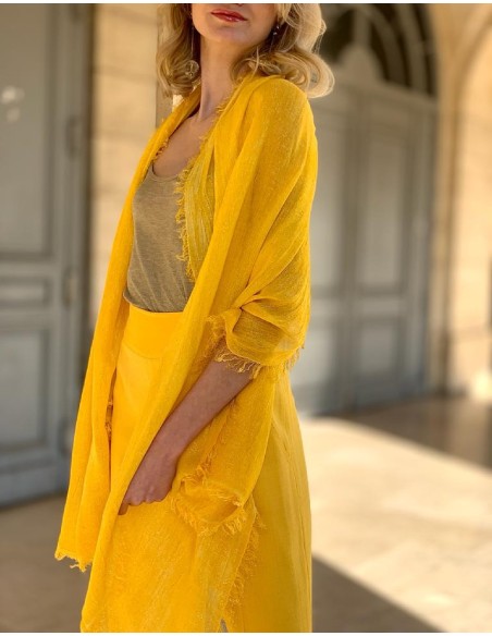 Lucia Yellow Iridescent Shawl