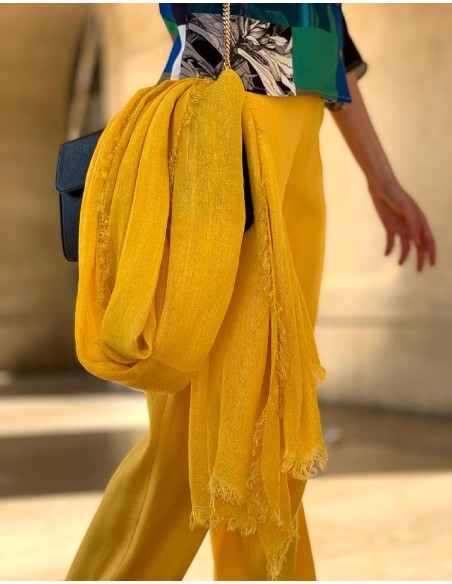Lucia Yellow Iridescent Shawl