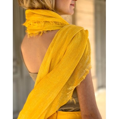 Lucia Yellow Iridescent Shawl