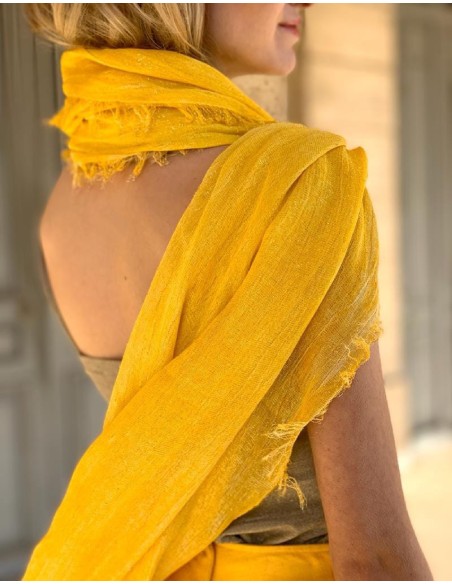 Lucia Yellow Iridescent Shawl