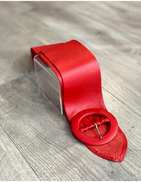 Ceinture haute en cuir souple Sylvie