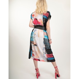 Valentina printed satin dress 2
