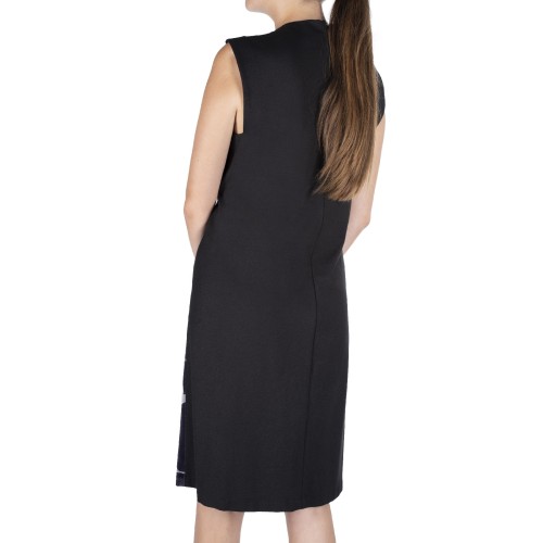 Robe droite en velours imprimé Elodie Robe droite en velours imprimé Elodie