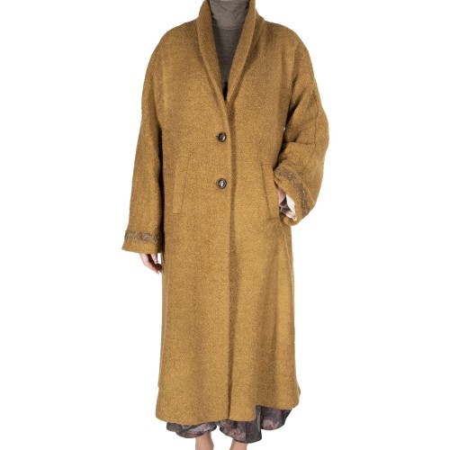 Azelia long coat in mordé wool