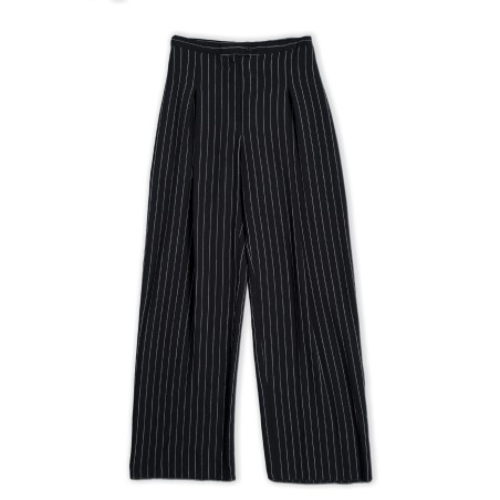 Verusca striped crepe wide pants