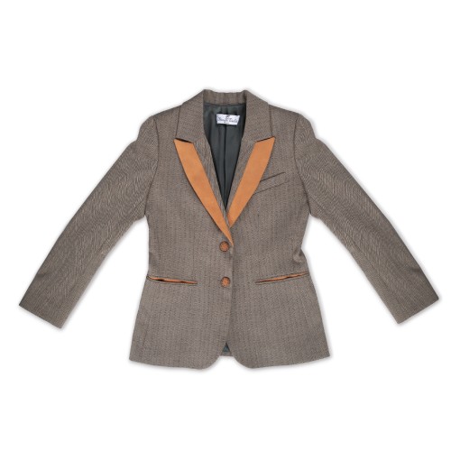 Veste col tailleur en laine et... Veste col tailleur en laine et...