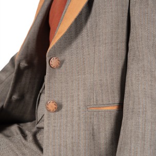 Veste col tailleur en laine et alcantara Daphné 2
