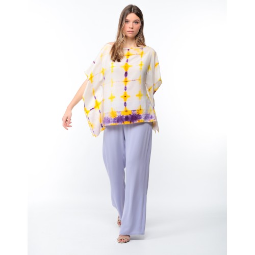 Fluid tunic printed tie and dye Fabienne