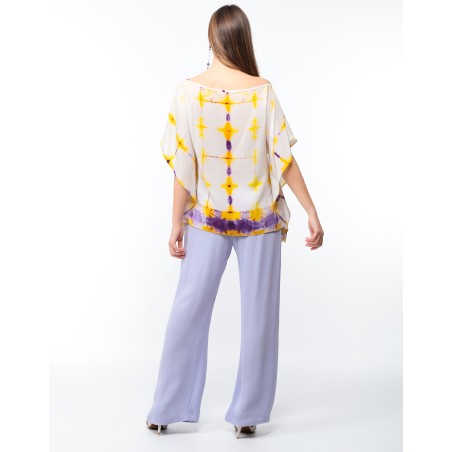 Fluid tunic printed tie and dye Fabienne