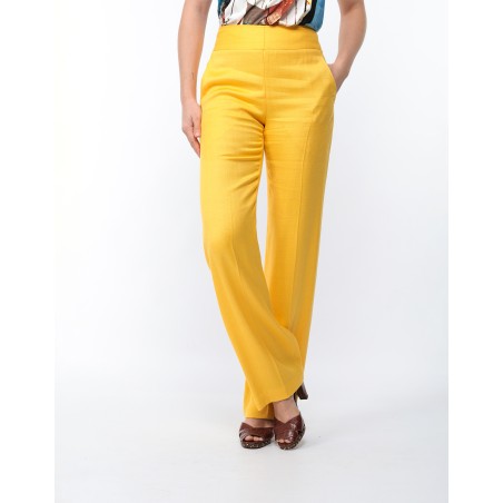 Pantalon droit taille haute Éléonore