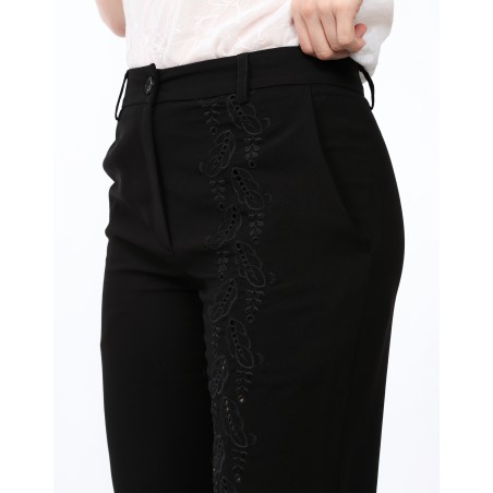 Eleonore embroidered straight trousers