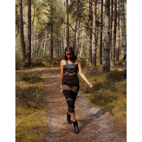 Robe fourreau plissée Afra