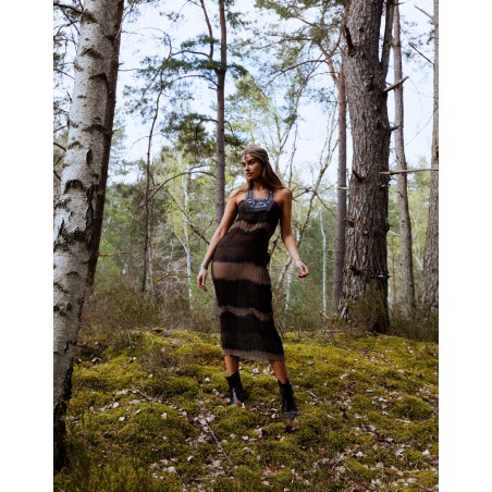 Robe fourreau plissée Afra