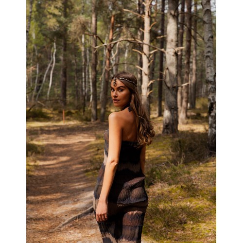 Robe fourreau plissée Afra Robe fourreau plissée Afra