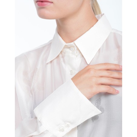 Carla white silk blouse