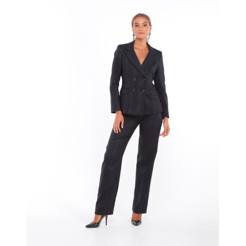 Pantalon droit bleu Eléonore Pantalon droit bleu Eléonore