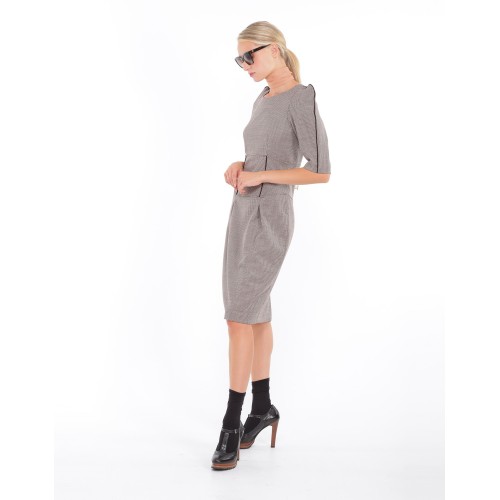 Brown wool dress Marylin