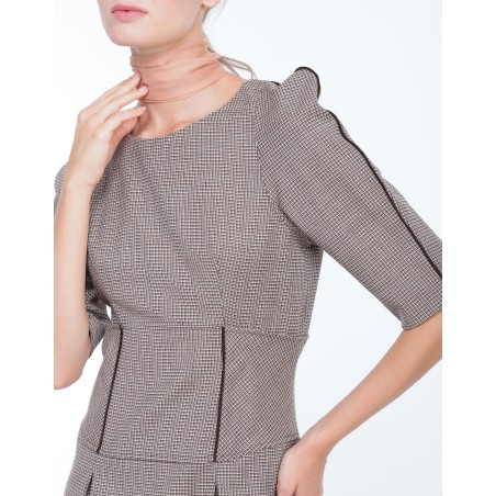 Brown wool dress Marylin