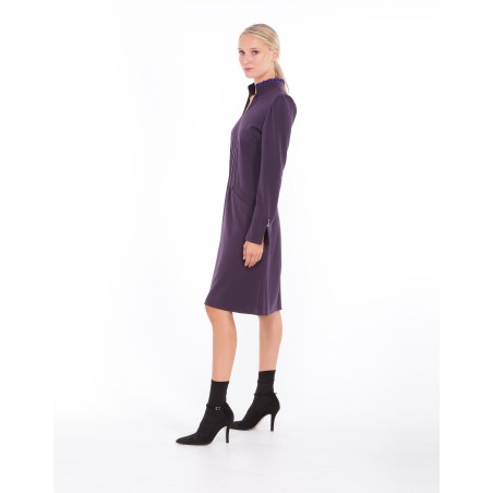 Robe en crêpe violet Léanor