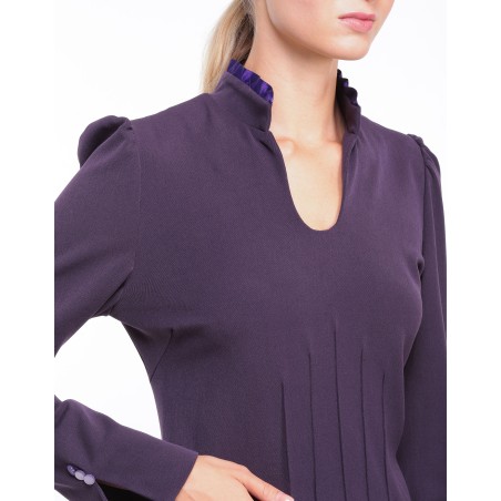 Robe en crêpe violet Léanor