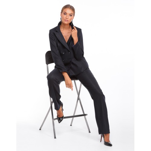 Veste croisée bleu nuit Livia Veste croisée bleu nuit Livia