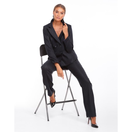 Veste croisée bleu nuit Livia