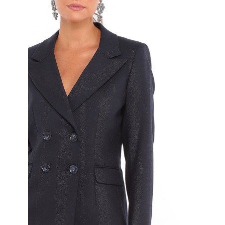 Veste croisée bleu nuit Livia