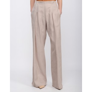 Nicole wide-leg pleated trousers