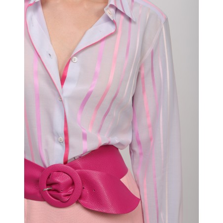 Carla striped cotton blouse