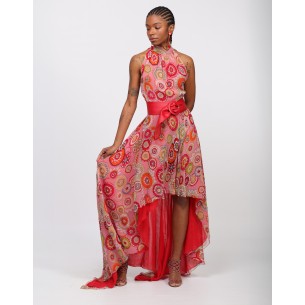 Rossella long dress with train 2