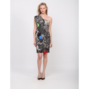 Bella embroidered patchwork dress