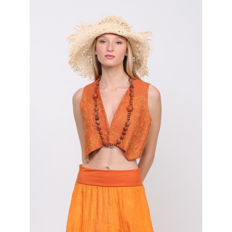 Ernesta embroidered vest