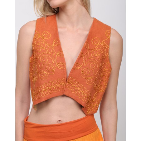 Ernesta embroidered vest
