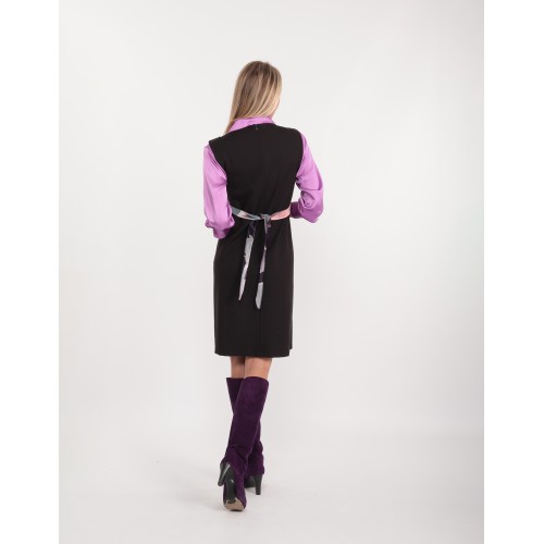 Robe droite en velours imprimé Elodie Robe droite en velours imprimé Elodie