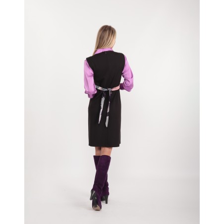 Robe droite en velours imprimé Elodie