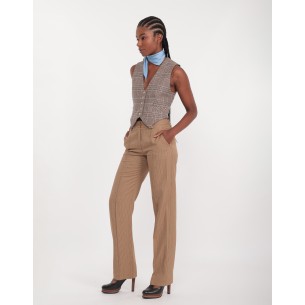Ada Plaid Cropped Vest 2