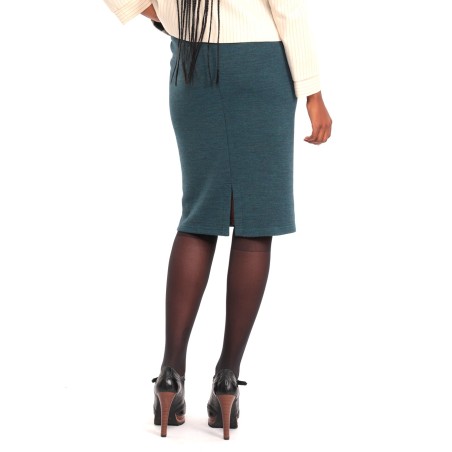 Flora jersey pencil skirt