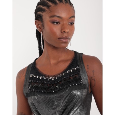 Robe  en jersey argent Arielle