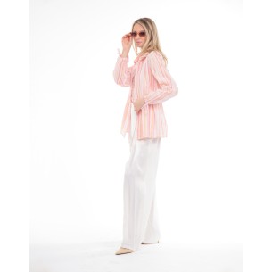 Paula striped cotton parka