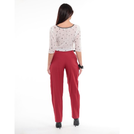 Magda pleated muselin top