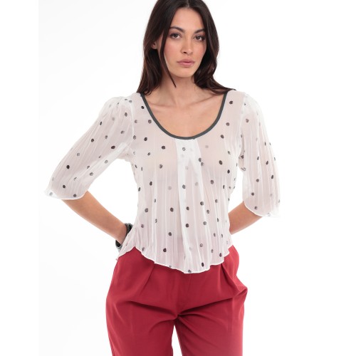 Magda pleated muselin top Magda pleated muselin top